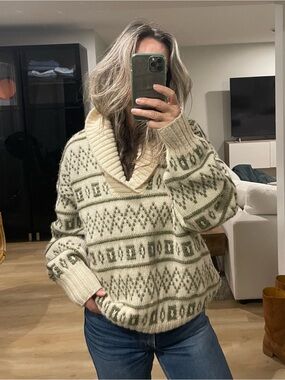 Vintage Tundra  Wool Sweater Fair Isle Nordic